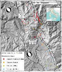 Location of the measurements and observations collected in the field.