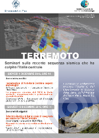 Terremoto - Seminari sulla recente sequenza sismica che ha colpito l'italia centrale