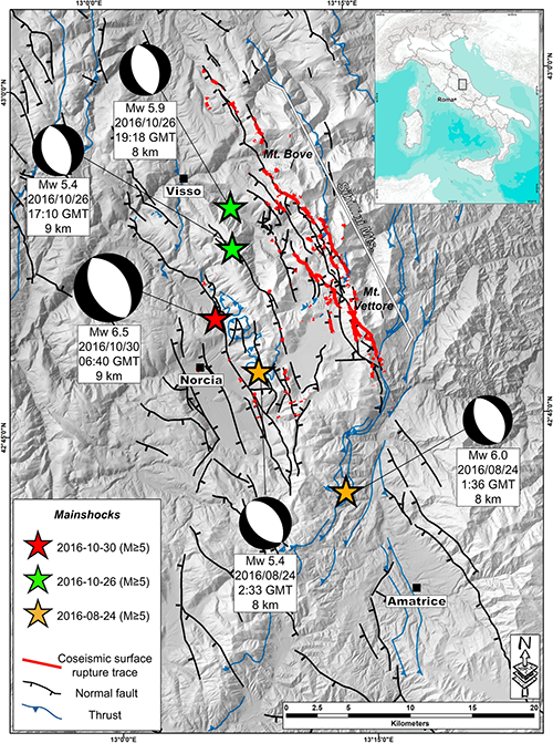 A database of the coseismic effects following the 30 October 2016 Norcia earthquake in Central Italy