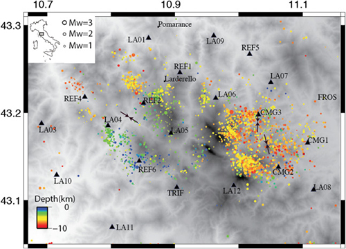 Observation and analyses of shear wave splitting at the Larderello-Travale geothermal field, Italy