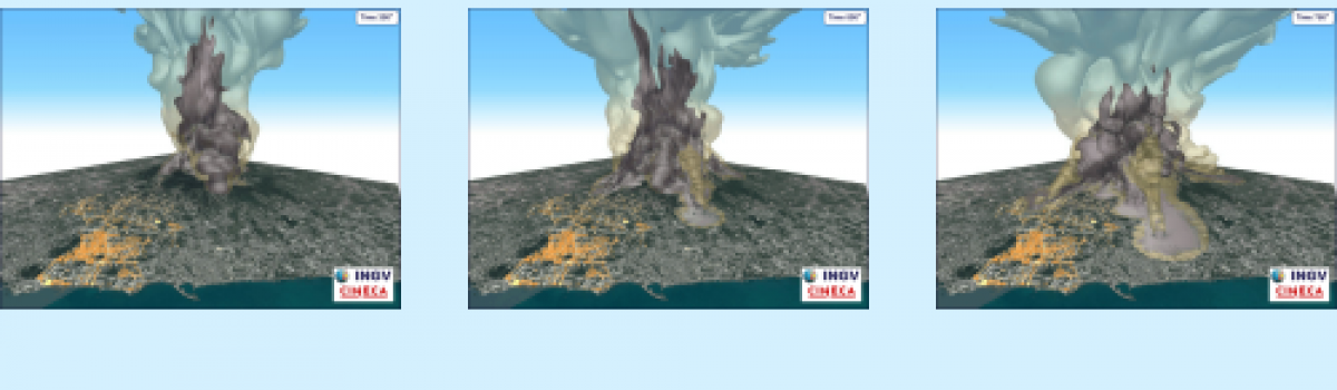 4D simulation of explosive eruption dynamics at Vesuvius