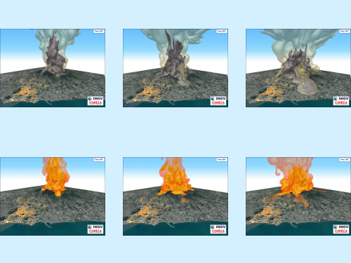 4D simulation of explosive eruption dynamics at Vesuvius