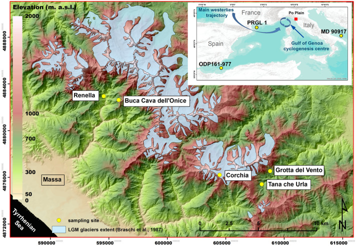 Speleothem U/Th age constraints for the Last Glacial conditions in the Apuan Alps, northwestern Italy