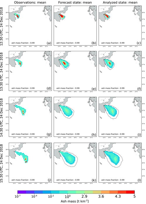 Ensemble-Based Data Assimilation of Volcanic Ash Clouds from Satellite Observations: Application to the 24 December 2018 Mt. Etna Explosive Eruption