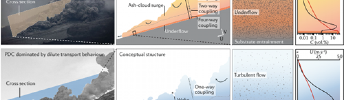 Multiphase flow behaviour and hazard prediction of pyroclastic density currents