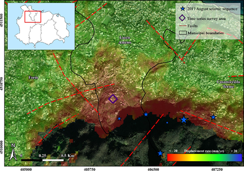 Multitemporal and Multisensor InSAR Analysis for Ground Displacement Field Assessment at Ischia Volcanic Island (Italy)