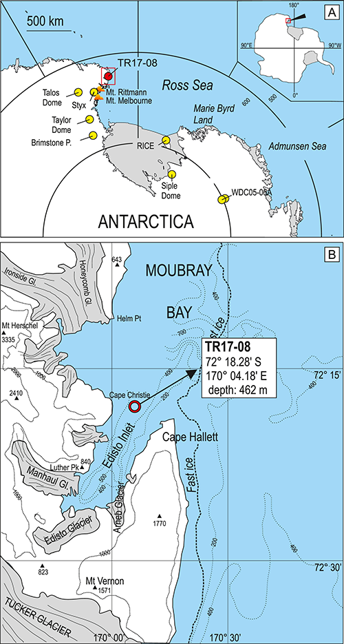 Cryptotephras in the marine sediment record of the Edisto Inlet, Ross Sea: Implications for the volcanology and tephrochronology of northern Victoria Land, Antarctica