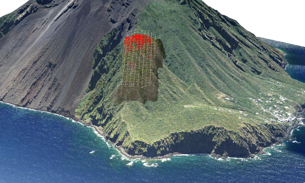 UAS-based mapping of the July 3rd 2019 clast density distribution on the W flank of Stromboli with uncertainty quantification