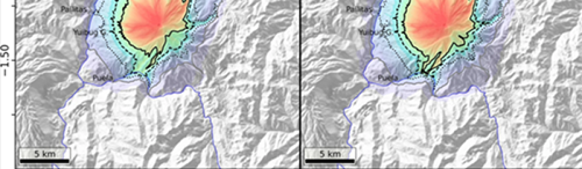 Probabilistic, scenario-based hazard assessment for pyroclastic density currents at Tungurahua volcano, Ecuador