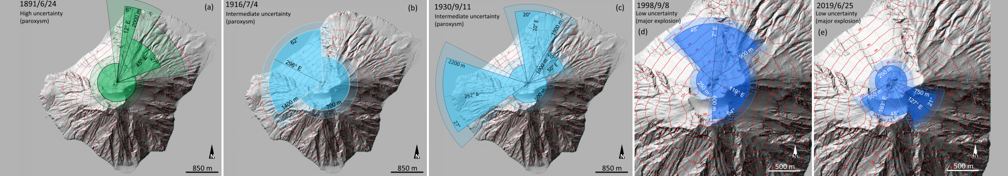 Data Base Stromboli - Maps of ballistic