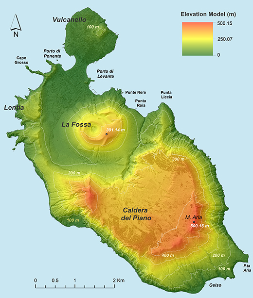 Digital Surface Model of Vulcano Island